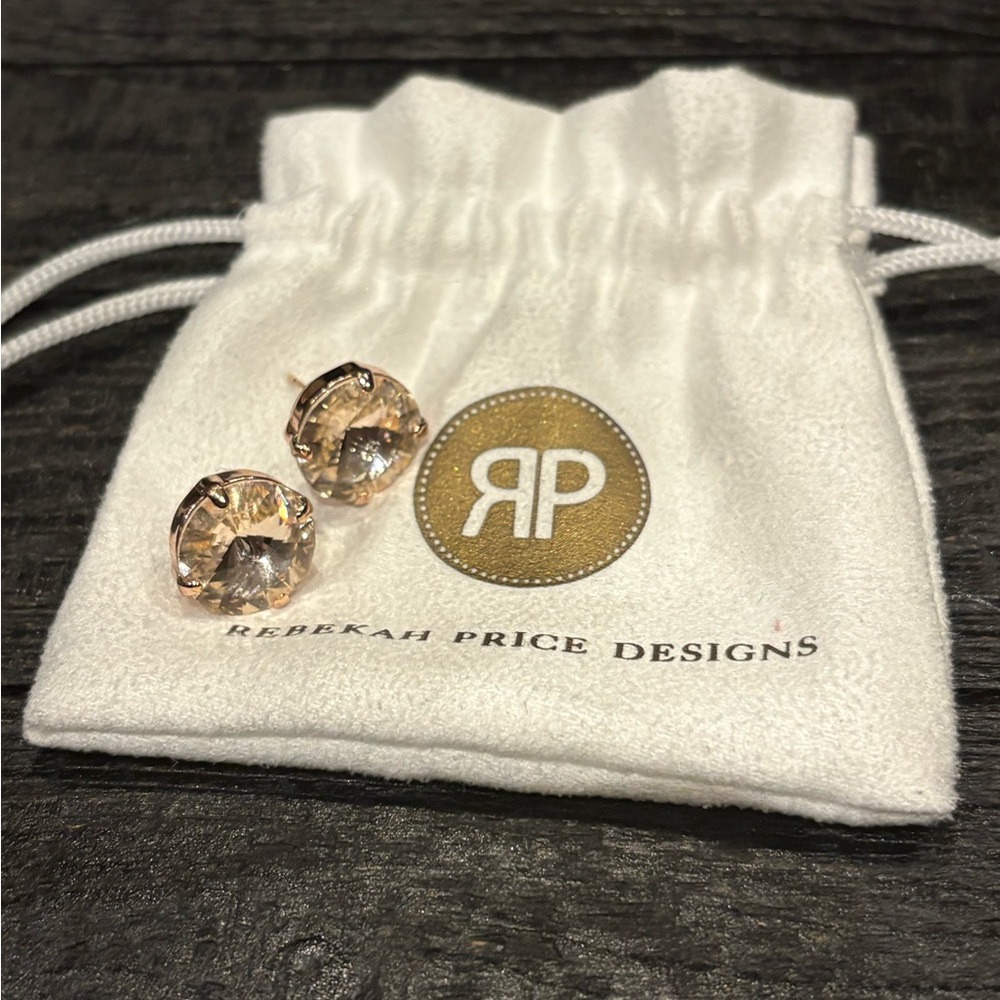 Rebekah Price Rivoli Rose Gold Stud Earrings